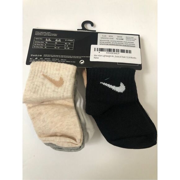 Nike Baby Socks 6-pack size 12-24 Months - Picture 3 of 5